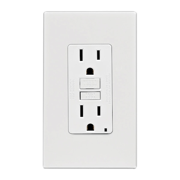 Leviton Leviton SmartlockPro 15 amps 125 V Duplex White GFCI Outlet 5-15R 1 pk C32-GFNT1-0PW - main